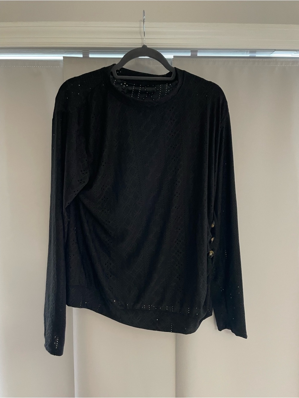 Black Long Sleeve Knit Top